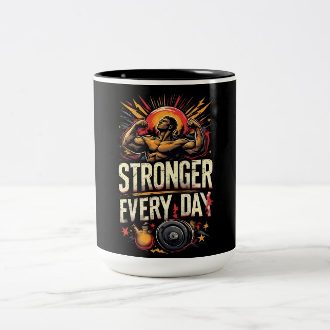 Stronger Every Day Two-Tone Coffee Mug (Center)