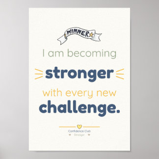 Stronger | Kids Affirmation Poster