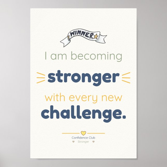 Stronger | Kids Affirmation Poster (Front)