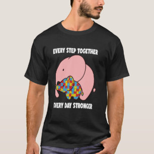 Stronger Mother Daughter Autistic Girls Autism Awa T-Shirt