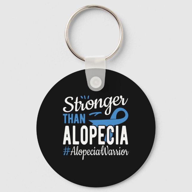 Stronger Than Alopecia Key Ring (Front)
