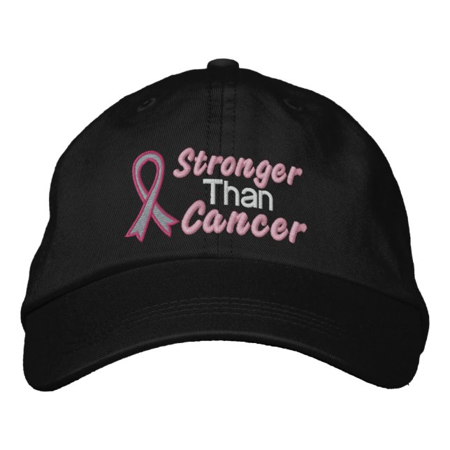 Stronger Than Breast Cancer Embroidered Hat (Front)