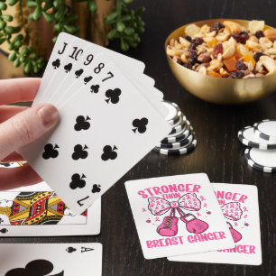 Stronger Than Breast Cancer Playing Cards