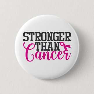 Stronger Than Cancer | Breast Cancer Motivational 6 Cm Round Badge