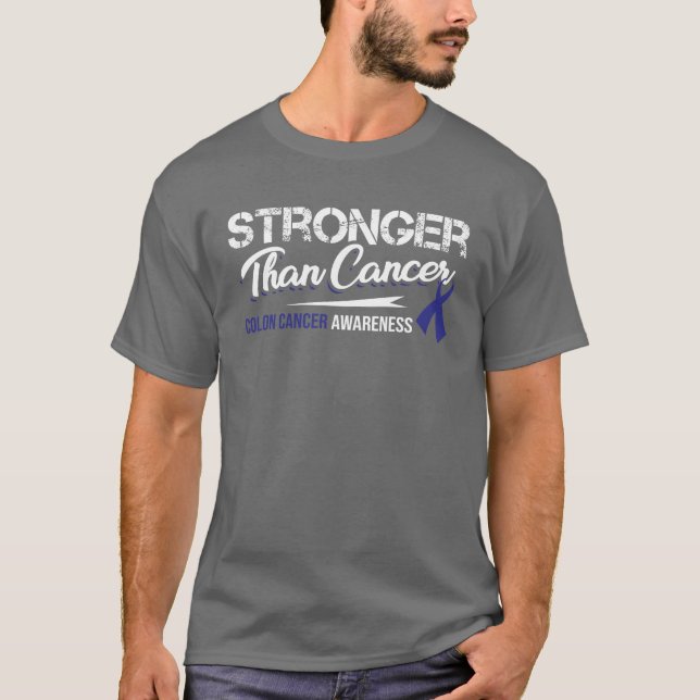 Stronger Than Cancer/ Colon Cancer Awareness T-Shirt (Front)