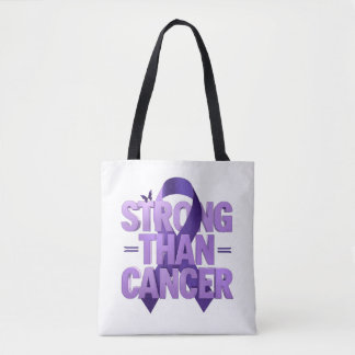 Stronger Than Cancer Tote Bag | Cancer Awareness P