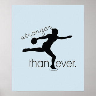 Stronger Than Ever Discus Throw Poster Gift