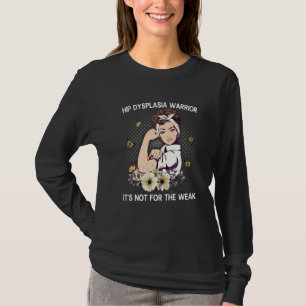 Stronger Than Hip Dysplasia Awareness Cream Ribbon T-Shirt
