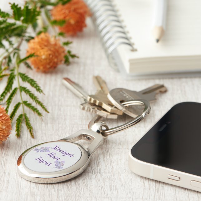 Stronger Than Lupus Key Ring (Side)