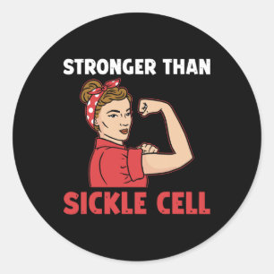 Stronger Than Sickle Cell Support Sickle Cell Awar Classic Round Sticker