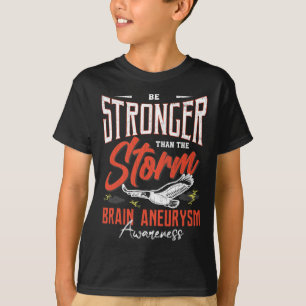 Stronger Than Storm Brain Aneurysm Awareness Graph T-Shirt