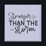 "Stronger Than the Storm" Boho Inspirational Magnet<br><div class="desc">Stay grounded and inspired with this minimalist "Stronger Than the Storm" boho-style magnet. Featuring elegant black-and-white handwritten typography, this design is a daily reminder of inner strength and resilience. Whether you place it on your fridge, locker, or workspace, this magnet adds a meaningful touch to any space. Perfect as a...</div>