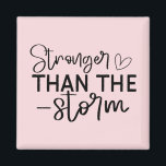 "Stronger Than the Storm" Boho Inspirational Magnet<br><div class="desc">Stay grounded and inspired with this minimalist "Stronger Than the Storm" boho-style magnet. Featuring elegant black-and-white handwritten typography, this design is a daily reminder of inner strength and resilience. Whether you place it on your fridge, locker, or workspace, this magnet adds a meaningful touch to any space. Perfect as a...</div>