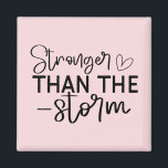 "Stronger Than the Storm" Boho Inspirational Magnet<br><div class="desc">Stay grounded and inspired with this minimalist "Stronger Than the Storm" boho-style magnet. Featuring elegant black-and-white handwritten typography, this design is a daily reminder of inner strength and resilience. Whether you place it on your fridge, locker, or workspace, this magnet adds a meaningful touch to any space. Perfect as a...</div>