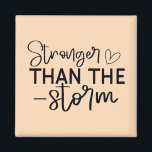 "Stronger Than the Storm" Boho Inspirational Magnet<br><div class="desc">Stay grounded and inspired with this minimalist "Stronger Than the Storm" boho-style magnet. Featuring elegant black-and-white handwritten typography, this design is a daily reminder of inner strength and resilience. Whether you place it on your fridge, locker, or workspace, this magnet adds a meaningful touch to any space. Perfect as a...</div>