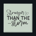 "Stronger Than the Storm" Boho Inspirational Magnet<br><div class="desc">Stay grounded and inspired with this minimalist "Stronger Than the Storm" boho-style magnet. Featuring elegant black-and-white handwritten typography, this design is a daily reminder of inner strength and resilience. Whether you place it on your fridge, locker, or workspace, this magnet adds a meaningful touch to any space. Perfect as a...</div>