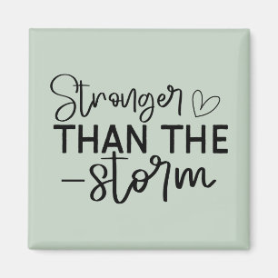 "Stronger Than the Storm" Boho Inspirational Magnet