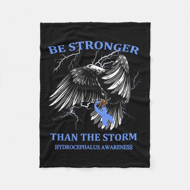 Stronger Than The Storm Hydrocephalus  Fleece Blanket (Front)