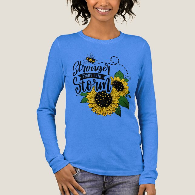 Stronger than the storm  Tri-Blend shirt (Front)