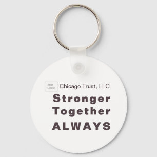 Stronger Together Business Logo Key Ring