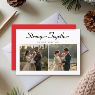 Stronger Together Family Christmas Holiday Card