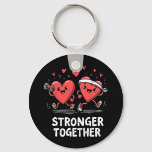 Stronger Together Fun Fitness Valentine’s Day Desi Key Ring