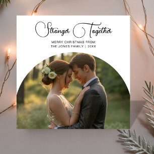 Stronger Together Personalized Couple Christmas Ca Holiday Card