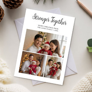 Stronger Together Personalized Family Christmas Gr Holiday Card