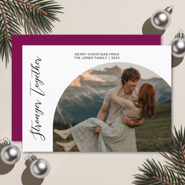 Stronger Together Romantic Couple  Holiday Card (Creator Uploaded)