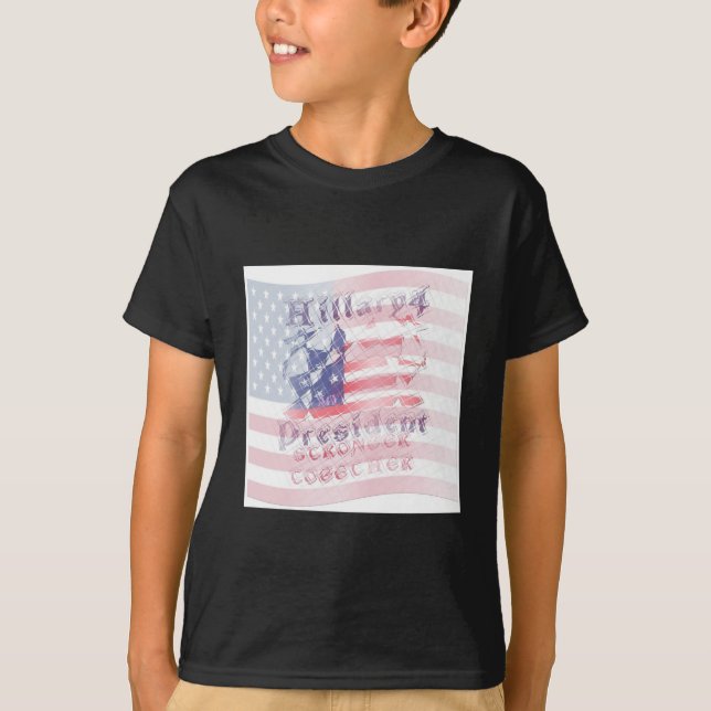 Stronger together USA Hillary 4 President American T-Shirt (Front)