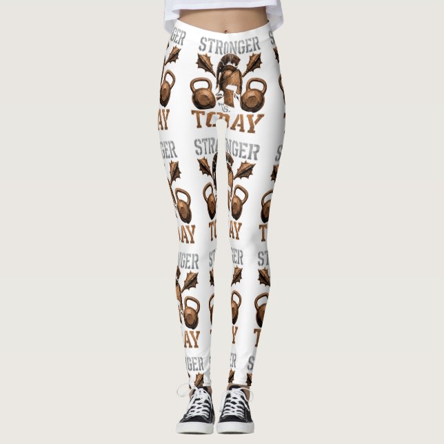 Stronger Vs Today | Beat Your Best Self Leggings (Front)