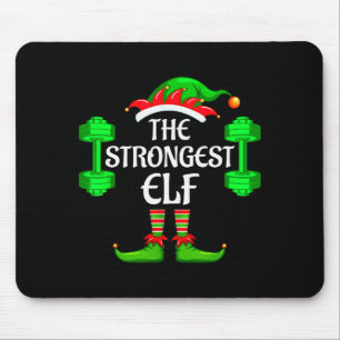 Strongest Elf Matching Family Group Christmas Part Mouse Pad