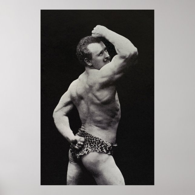 StrongMan Eugen Sandow Bodybuilder A New Pose Poster (Front)