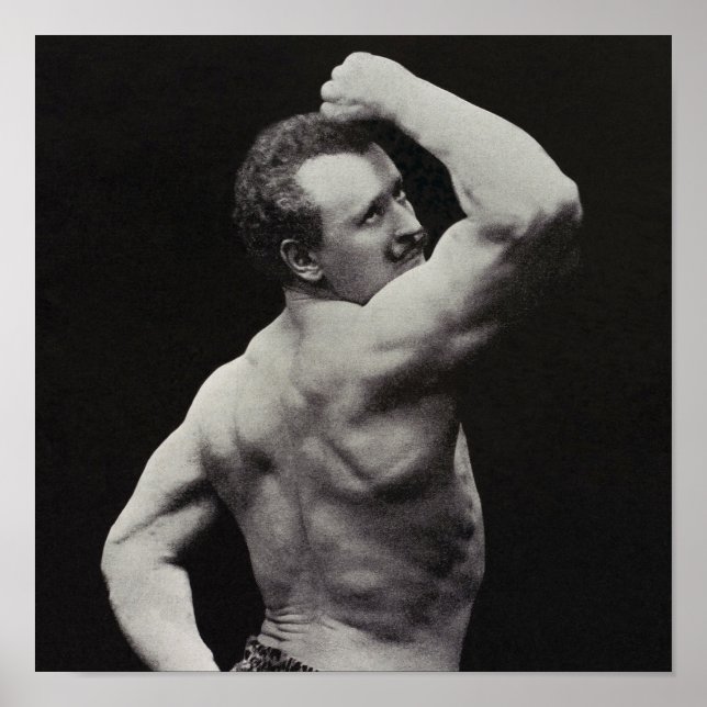 StrongMan Eugen Sandow Bodybuilder A New Pose Poster (Front)