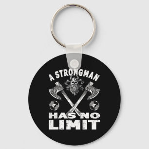 Strongman Has No Limit Weight Training Stuff Power Key Ring