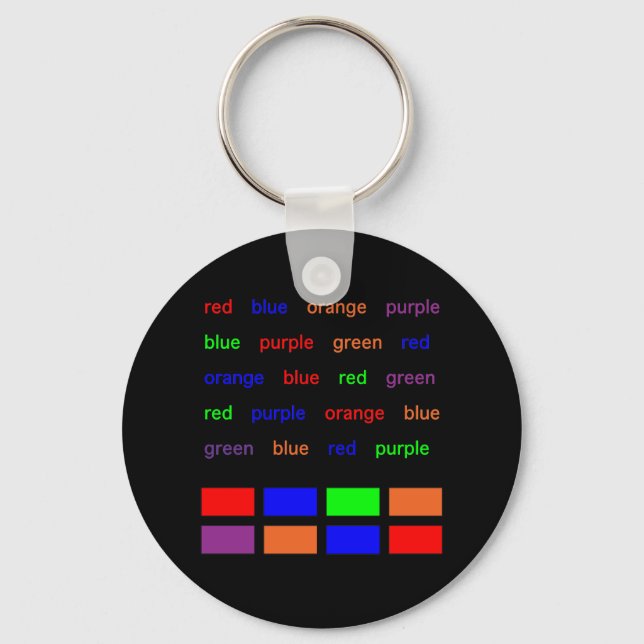 Stroop Test Key Ring (Front)