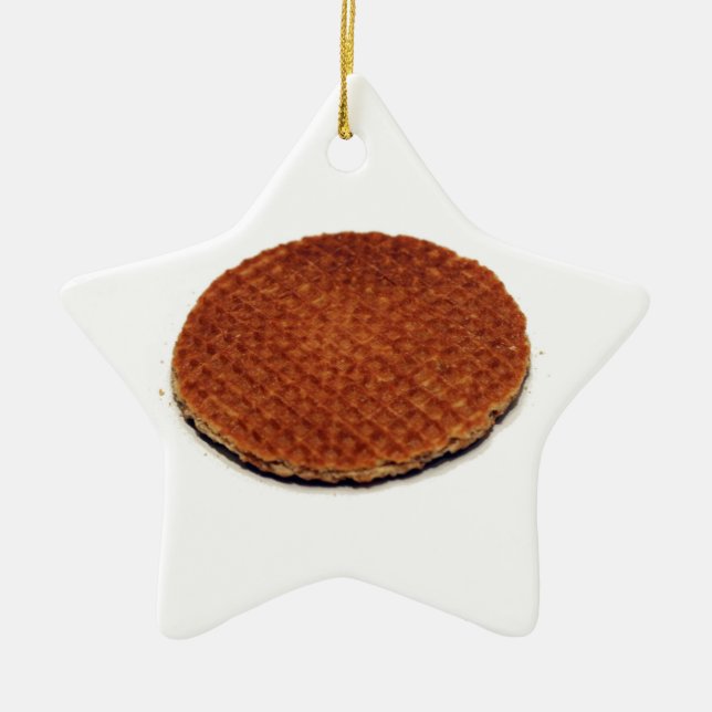 Stroopwafel Ceramic Tree Decoration (Front)