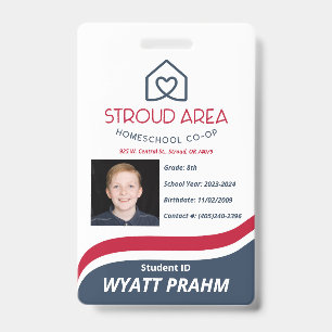 Stroud Area Homeschool Student ID Badge