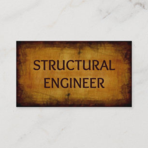 Structural Engineer Antique Brushed Business Card