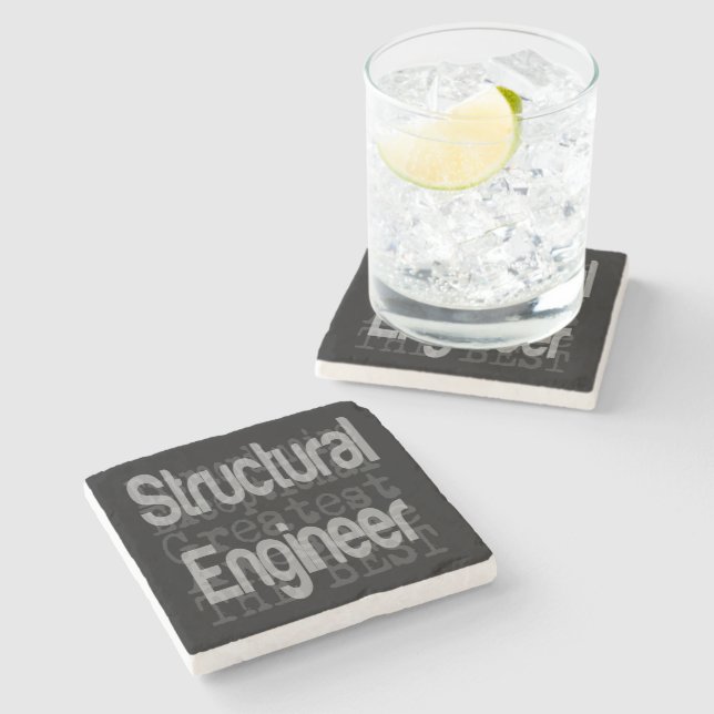 Structural Engineer Extraordinaire Stone Coaster (Side)