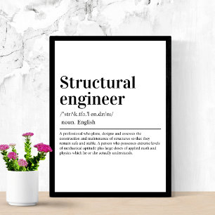 Structural Engineer Gift Poster digital download