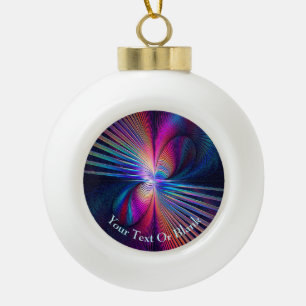 Structural Iridescence Ceramic Ball Christmas Ornament