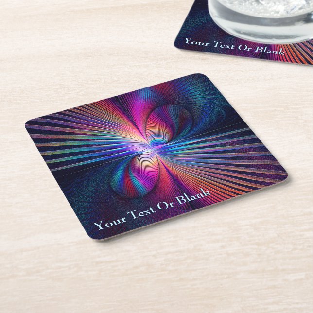Structural Iridescence Square Paper Coaster (Angled)