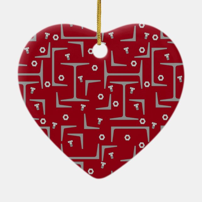 Structural Steel Pattern Ceramic Tree Decoration (Back)