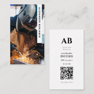 Structural Welder Photo QR Code Business Card