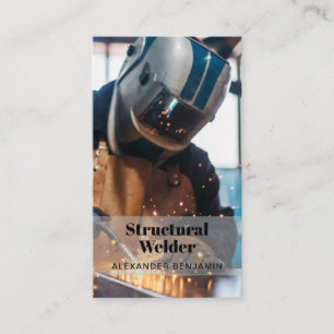 Structural Welder Photo QR Code Business Card