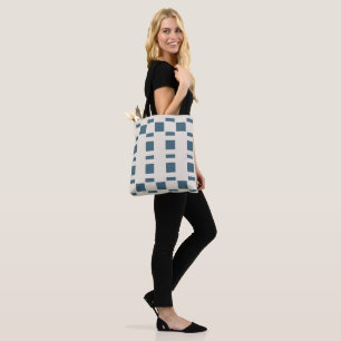 Structure F   Oil Blue & Linen Tote Bag