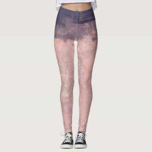 Structured Art Style Pink 2 Navy Blue Leggings