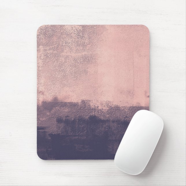 Structured Art Style Pink Navy Blue Mouse Pad (With Mouse)