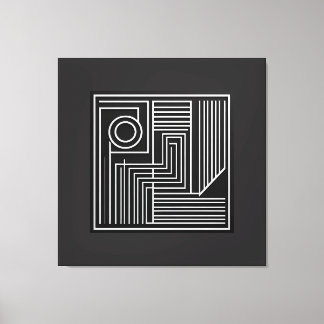 Structured Orbit Lines Canvas Print